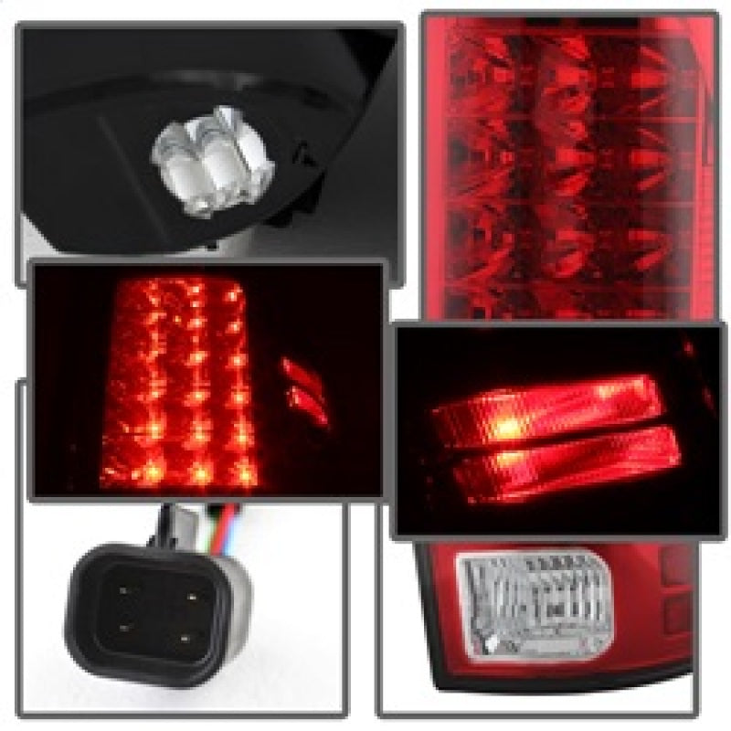 Spyder Dodge Ram 1500 13-14 13-14 LED Tail Lights LED Model only - Red Clear ALT-YD-DRAM13-LED-RC - 0