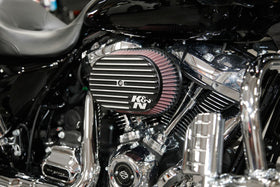 K&N Street Metal Intake System for 02-06 Harley-Davidson Road King F/I 88cl Side Draft Dyna/Softail - 0