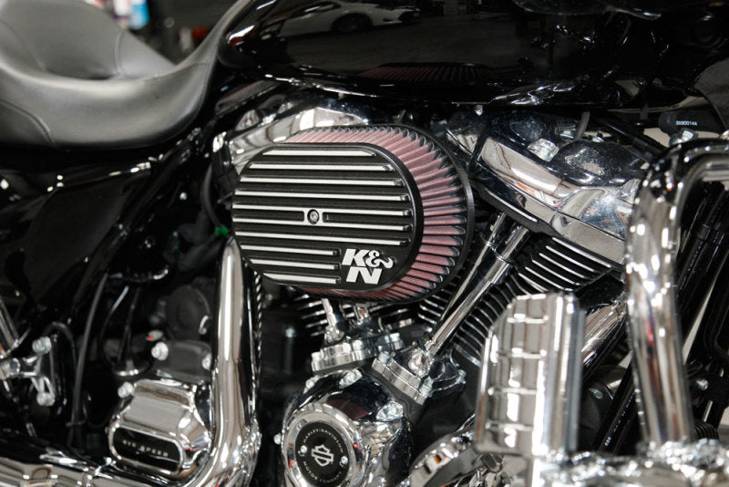 K&N Street Metal Intake System for 02-06 Harley Davidson Road King F/I 88cl Side Draft Dyna/Softail - 0