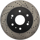 StopTech 05-10 GMC Sierra 1500 (w Rear Drum) / 07-09 GMC Yukon Front Right Slotted & Drilled Rotor-8