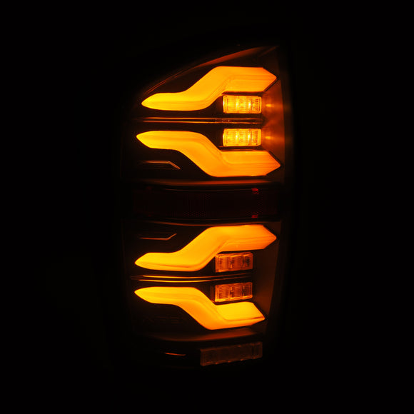 AlphaRex 16-21 Toyota Tacoma LUXX LED Taillights Blk w/Activ Light/Seq Signal