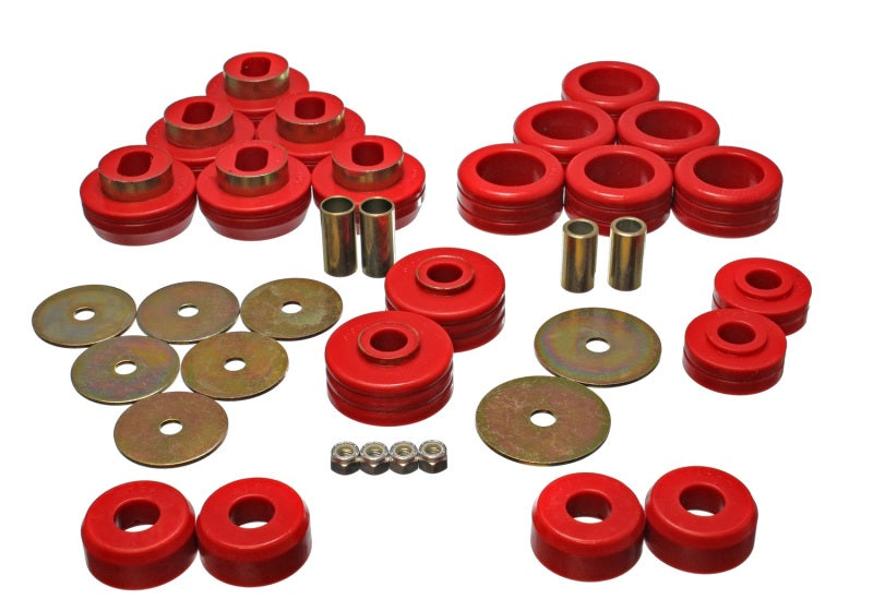 Energy Suspension 92-97 GM Denali XL/Blazer/Yukon XL 4WD Red Body Mount Set - 0