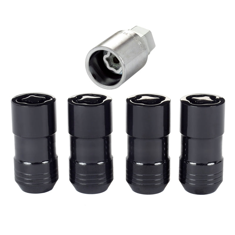 McGard Wheel Lock Nut Set - 4pk. (Cone Seat) M14X1.5 / 21mm & 22mm Dual Hex / 1.965in. L - Black - 0