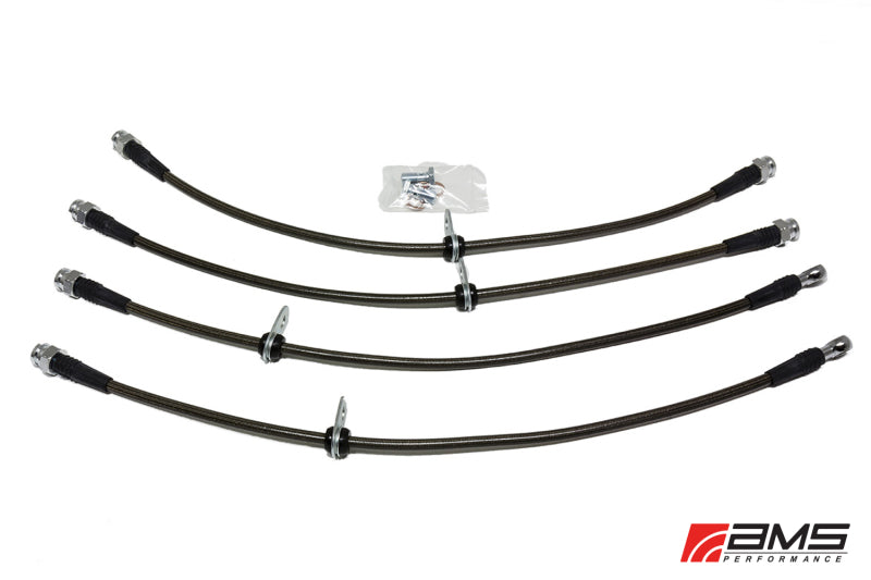 AMS Performance 08-15 Mitsubishi EVO X Stainless Steel Brake Lines (4 Lines) - 0