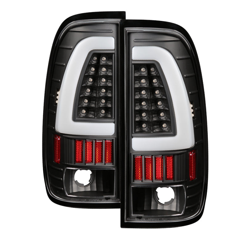 xTune Ford F150 Styleside 97-03 Light Bar LED Tail Lights - Black ALT-ON-FF15097-LBLED-BK - 0