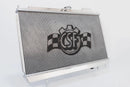 CSF 96-07 Mitsubishi Evo 4/5/6/7/8/9 Full-Slim Radiator w/12in Fan & Shroud/-16AN & Slip On Fitting-3
