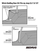 BedRug 87-95 Jeep YJ Rear Kit 4pc Cargo Kit (Incl Tailgate & Cargo Liner)-7