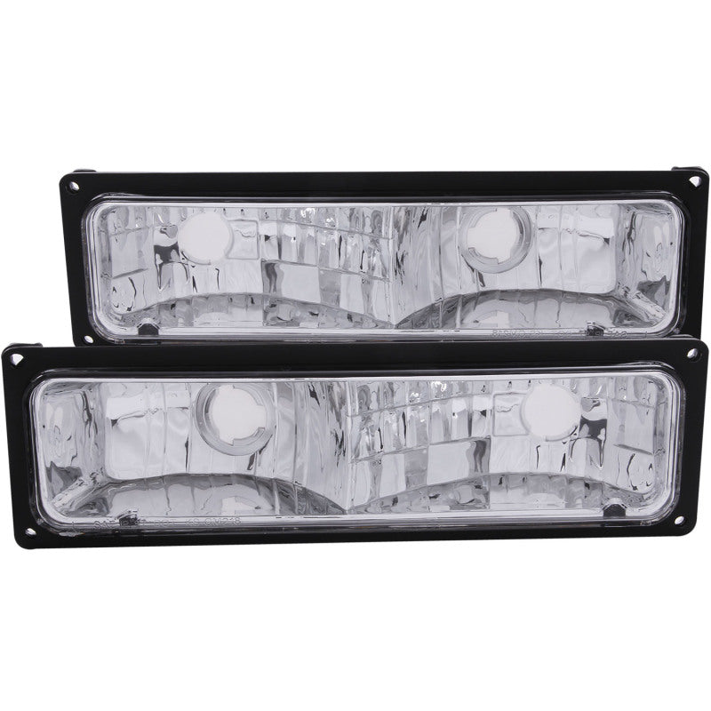 ANZO 1988-1998 Chevrolet C1500 Euro Parking Lights Black - 0