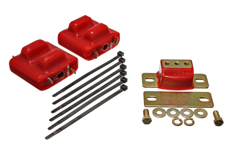 Energy Suspension 87-91 Suburban C10-C30 2WD Red Motor & Transmision Mounts-Zinc Finish - 0