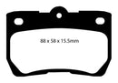 EBC 06-07 Lexus GS300 3.0 Redstuff Rear Brake Pads-3