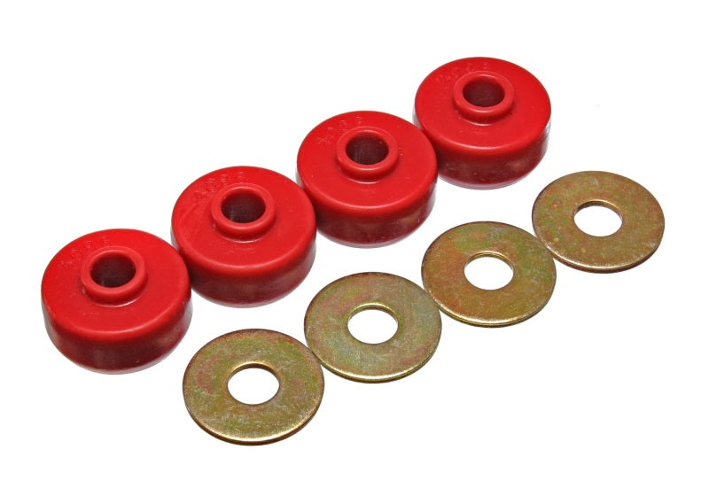 Energy Suspension 84-96 Chevy Corvette Red Spring Cushions for Rear Leaf Spring Bushing Set - 0