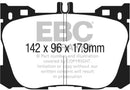 EBC 2017+ Mercedes-Benz E300 (W213) 2.0L Turbo Redstuff Front Brake Pads-1