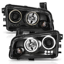 ANZO 2006-2010 Dodge Charger Projector Headlights w/ Halo Chrome (CCFL)-6