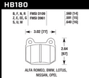 Hawk 1984-1986 Alfa Romeo GTV-6 2.5 HPS 5.0 Front Brake Pads-3