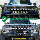 AlphaRex 21-23 Ford Bronco NOVA LED Projector Headlights Black-7