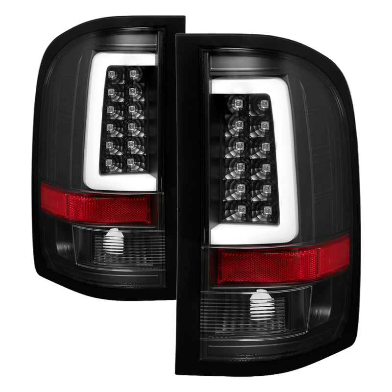 Spyder 07-13 Silverado (Will Not Work w/2010 921 Bulb) V3 LED Tail Lghts Blk ALT-YD-CS07V3-LBLED-BK - 0