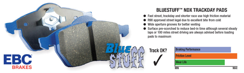 EBC 03-04 Infiniti G35 3.5 (Manual) (Brembo) Bluestuff Rear Brake Pads