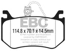 EBC 2016+ Alfa Romeo Giulia 2.9L Twin Turbo Yellowstuff Rear Brake Pads-1