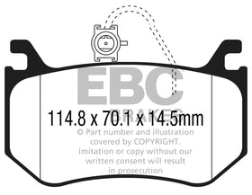 EBC 2016+ Alfa Romeo Giulia 2.9L Twin Turbo Bluestuff Rear Brake Pads - 0
