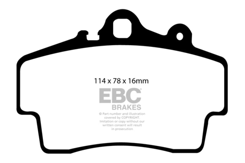 EBC 97-99 Porsche Boxster (Cast Iron Rotors only) 2.5 Redstuff Front Brake Pads - 0