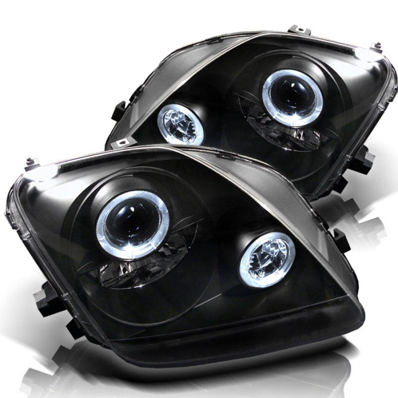 Spyder Honda Prelude 97-01 Projector Headlights LED Halo Black High H1 Low H1 PRO-YD-HP97-HL-BK - 0