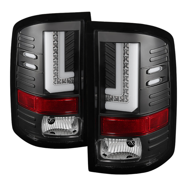 Spyder GMC Sierra 14-16 LED Tail Lights Black ALT-YD-GS14-LBLED-BK - 0