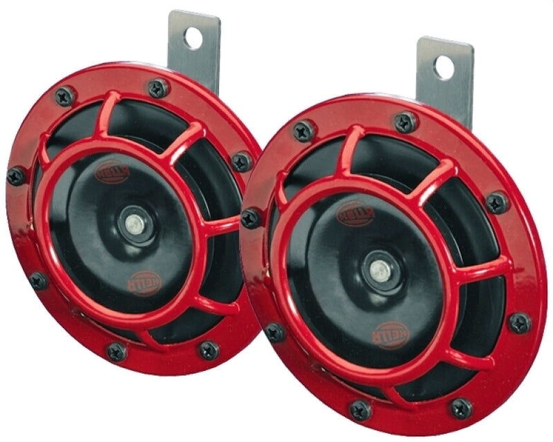 Hella Supertone Horn Kit 12V 300/500HZ Red (003399803 = 003399801) - 0