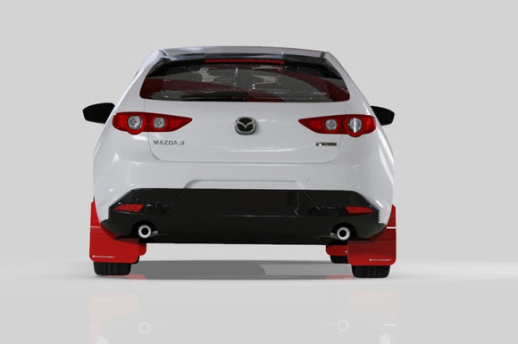 Rally Armor 19-26 Mazda3 Hatchback Black UR Mud Flap w/Red Logo