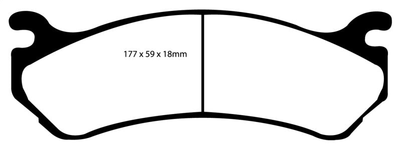 EBC 02 Cadillac Escalade 5.3 (Akebono rear caliper) Yellowstuff Front Brake Pads