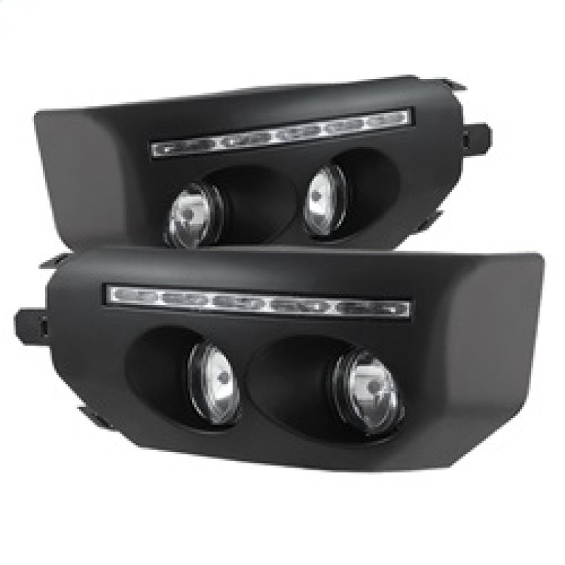 Spyder Toyota FJ Cruiser 07-14 Fog Lights With LED Daytime Running Lights w/swch Blk FL-DRL-TFJ07-BK - 0