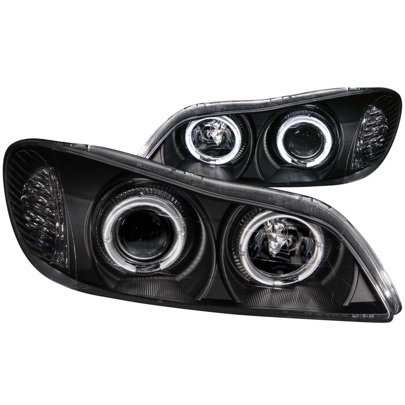 ANZO 2000-2004 Infiniti I30 Projector Headlights w/ Halo Black - 0