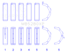 King Engine Bearings Ford Prod. V8 4.6L/5.4L (Size STD) Performance Main Bearing Set - Size STD-1