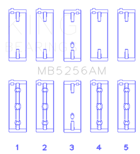 King Engine Bearings Hyundai 2.0L G4GC Main Bearing Set - Size STD - 0