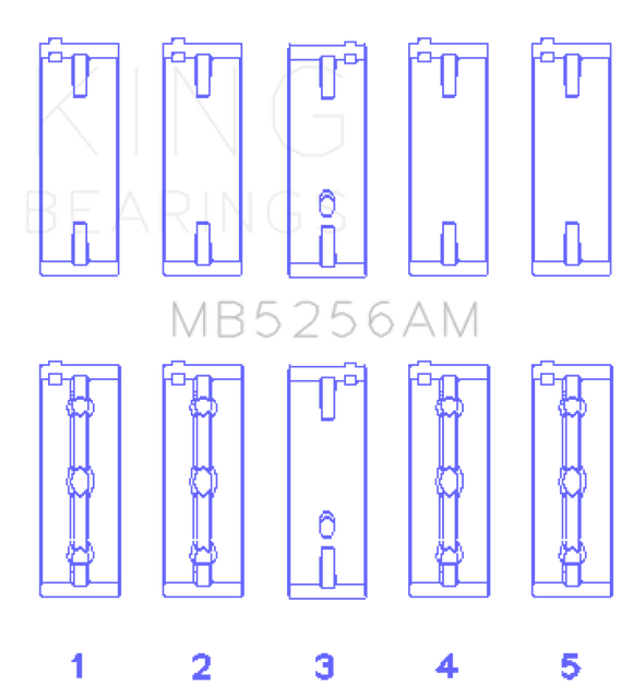 King Engine Bearings Hyundai 2.0L G4GC Main Bearing Set - Size STD