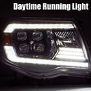 AlphaRex 05-11 Toyota Tacoma NOVA LED Projector Headlights Plank Style Alpha Black w/Actv Light/DRL-7