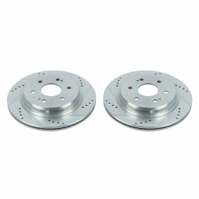 Power Stop 19-20 Chevrolet Silverado 1500 Rear Evolution Drilled & Slotted Rotors - Pair