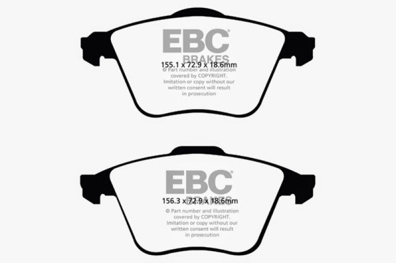 EBC 07-13 Mazda 3 2.3 Turbo Greenstuff Front Brake Pads - 0