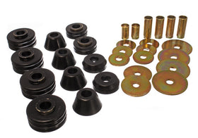 Energy Suspension 73-80 GM 1/2 Ton C-10/C1500 Pick Up 2WD Black Body (Cab) Mount Set - 0