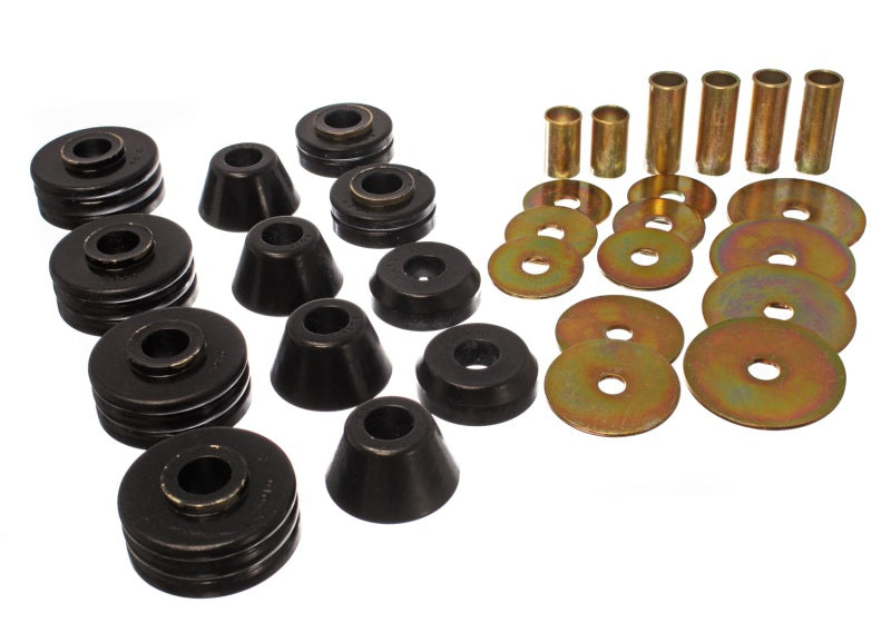 Energy Suspension 73-80 GM 1/2 Ton C-10/C1500 Pick Up 2WD Black Body (Cab) Mount Set - 0