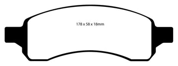 EBC 07+ Buick Enclave 3.6 Yellowstuff Front Brake Pads - 0