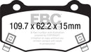 EBC 16+ Cadillac ATS-V 3.6 Twin Turbo Redstuff Rear Brake Pads-1