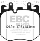EBC 2019+ BMW X5 3.0T / 2020+ BMW X6 4.4TT M50 (G05/G06/G07) Redstuff Front Brake Pads-2