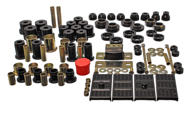 Energy Suspension 67-69 Chevrolet Camaro (w/mono leaf springs) Black Hyper-flex Master Bushing Set - 0