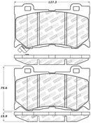 StopTech Performance 09-13 Infiniti FX35/FX37/FX45/FX50/08-13 G37 / 09-12 370Z Front Brake Pads-2