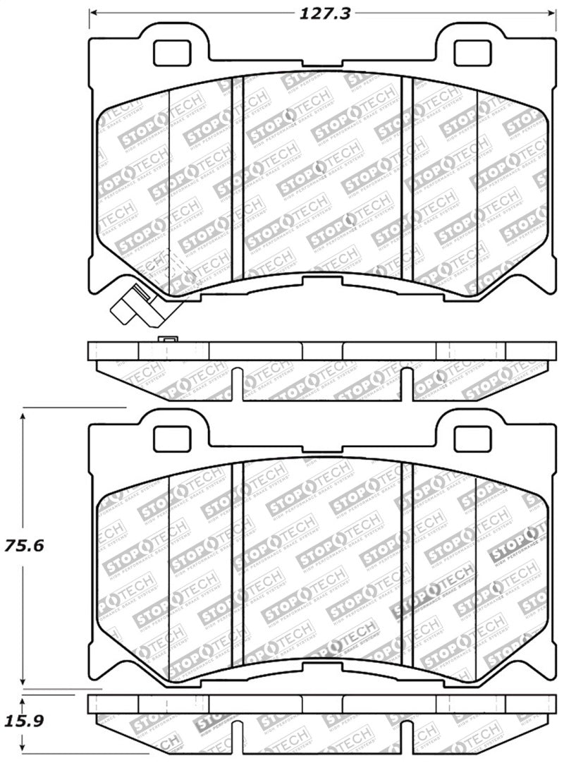 StopTech Performance 09-13 Infiniti FX35/FX37/FX45/FX50/08-13 G37 / 09-12 370Z Front Brake Pads - 0