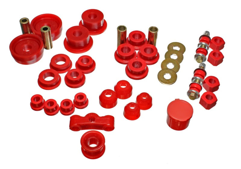 Energy Suspension 84-87 Honda Civic/CRX Red Hyper-Flex Master Bushing Set - 0