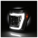 Spyder 11-16 Ford F-250/F-350 V2 Projector Headlights - Light Bar DRL - Chrome PRO-YD-FS11V2-LB-C-9