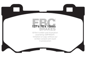 EBC 08-13 Infiniti FX50 5.0 Redstuff Front Brake Pads - 0