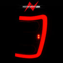 ANZO 1999-2004 Jeep Grand Cherokee LED Tail Lights w/ Light Bar Black Housing Clear Lens-3