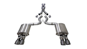 Corsa 2018-2023 Ford Mustang GT Fastback 5.0L 3in Cat-Back System Dual Rear Exit w/ 4in GunmetalTips - 0